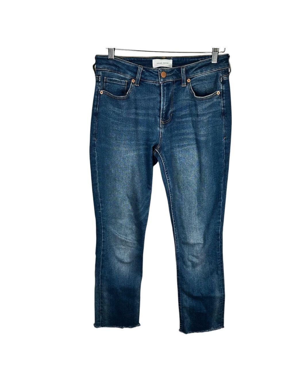 Dear John Blaire Straight Blue Jeans Women’s Size 27 Creased Classic Fit Casual